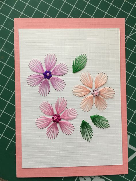 Paper Embroidery Tutorial Embroidery Cards Pattern Card Patterns