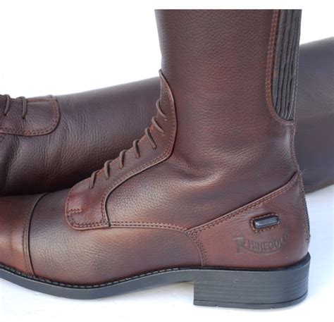 Rhinegold Elite Luxus Leather Riding Boots Brown Uk