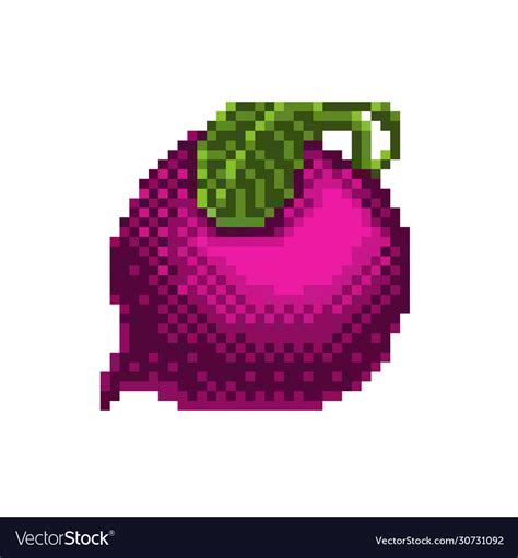 Pixel Art Gourd Icon 32x32 Royalty Free Vector Image
