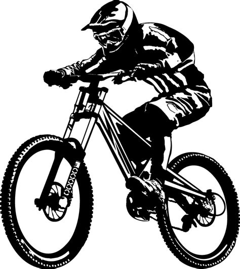 Mountain Biking Clipart Clip Silhouette Rider Biking Bicyclist Pixabay