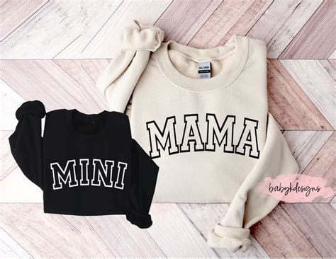 Matching Mama And Mini Sweatshirt Mama Sweatshirt Mother Daughter Shirt T For Mom