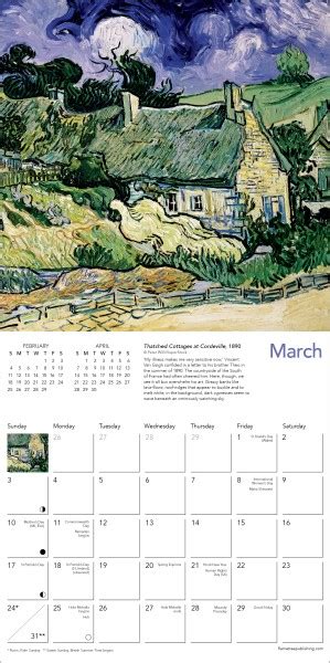 Vincent Van Gogh Mini Wall Calendar 2024 Art Calendar Flame Tree