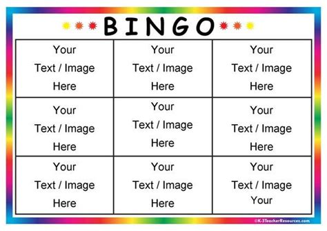 Editable Bingo Card Templates Bingo Template Bingo Card Template