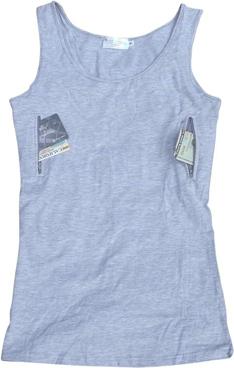 Clever Travel Companion Unisex Adult Tank Top With Two Secret Pockets Clothing