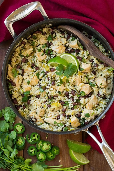Add chicken and toss to coat. One Pan Cilantro-Lime Chicken and Rice with Black Beans ...