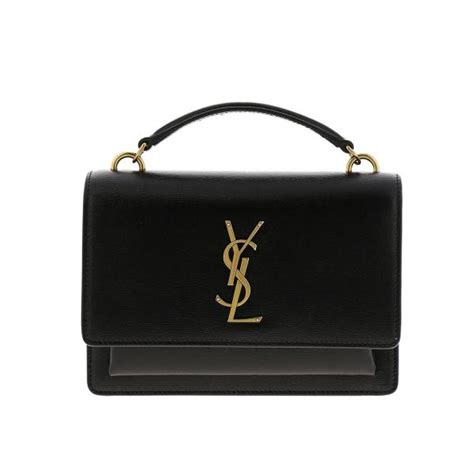 Saint Laurent Sunset Monogram Ysl Chain Wallet Genuine Leather Bag