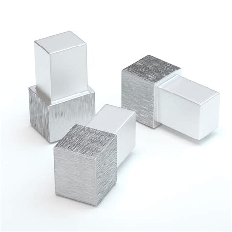 Vroma Square Tile Trim Aluminium Brightbrushed Silver Corner Piece