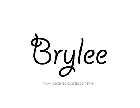 Brylee Name Tattoo Designs
