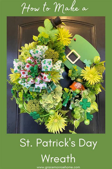 Learn To Make A Festive St Patricks Day Wreath Door Wreaths Diy Diy