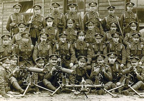 Machine Gun Section From The Krrc At Aldershot In 1915