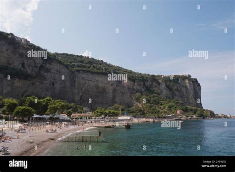Beach In Seiano Near Sorrento In Italy Stock Photo Alamy