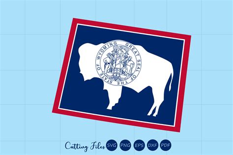 Wyoming State With Flag Background Graphic By Hd Art Workshop