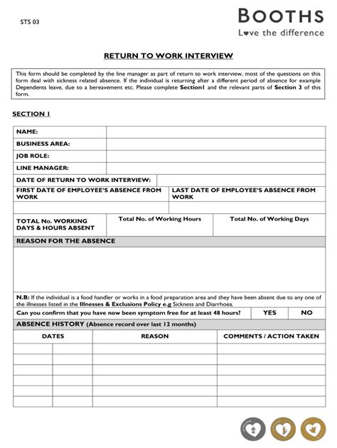 Return To Work Interview Template Fill Out And Sign Online Dochub