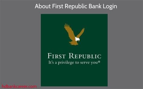 First Republic Bank Login Instructions And Customer Services