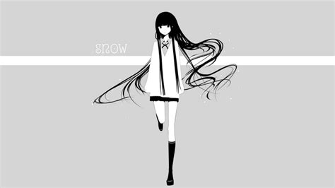 Original Characters Anime Girls Shirt Skirt Long Hair Simple