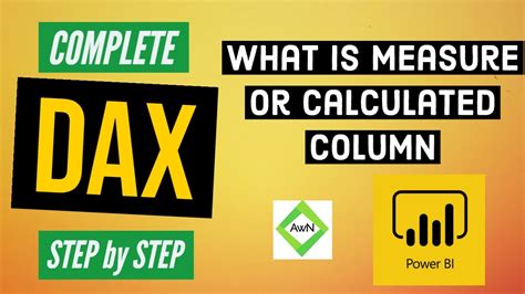 Power BI DAX Tutorial 2 50 What Is Measure Or Calculated Column
