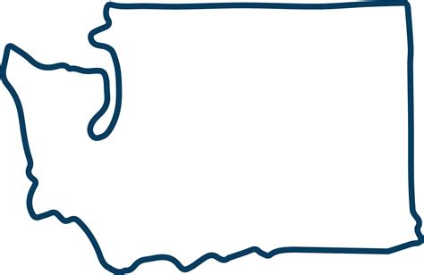 Washington State Outline Blue2 Clipart Png Download Clip Art Library