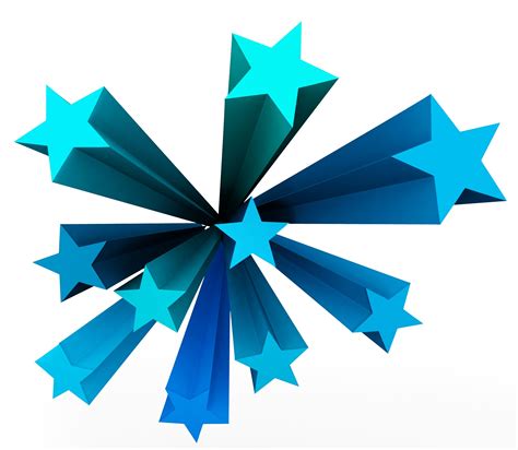 3d Graphic Of Stars In Blue Color Stock Photo Templates Powerpoint