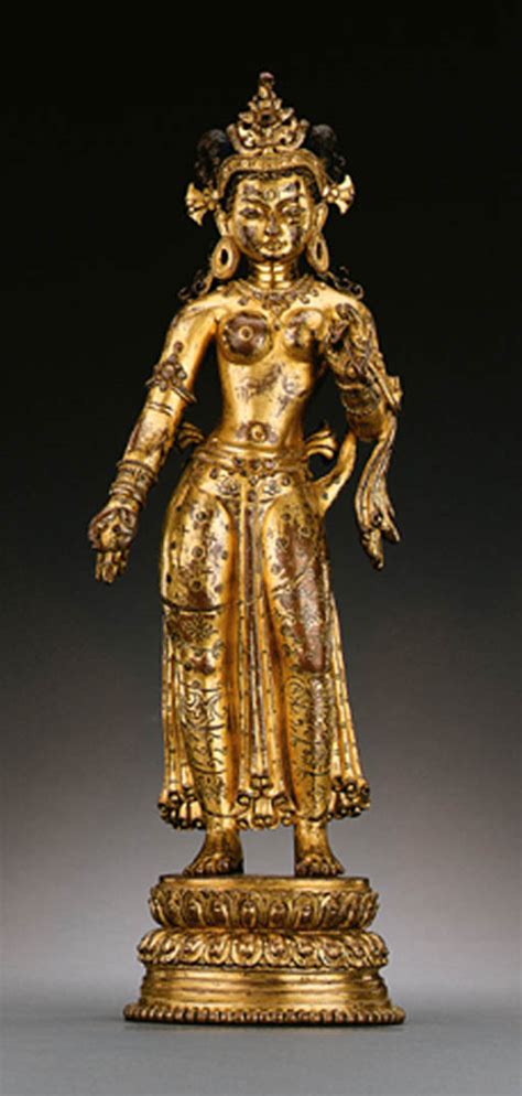A Rare Gilt Bronze Figure Of Tara Nepal 12th Century Christies