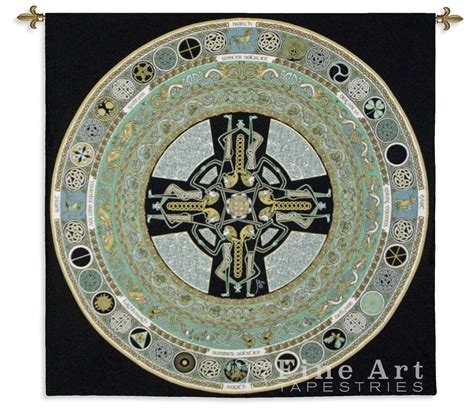 This wall tapestry/throw is a beautiful gift from my daughter!!. Celtic Mandala Ornamental Tapestry Wall Hanging - Medieval Styled, H51" x W52"