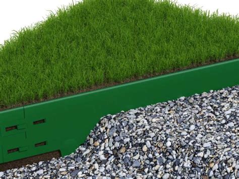 75mm Green Galvanised Lawn Edge Metal Edging 1mtr Lengths Edgescape