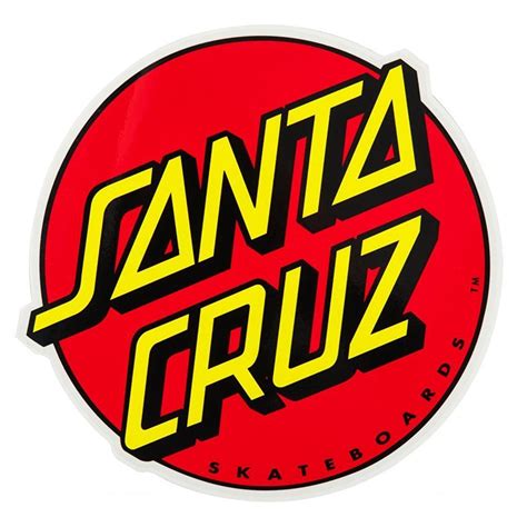 Santa Cruz Classic Dot Redyellow Skate Sticker 3 Skate Stickers