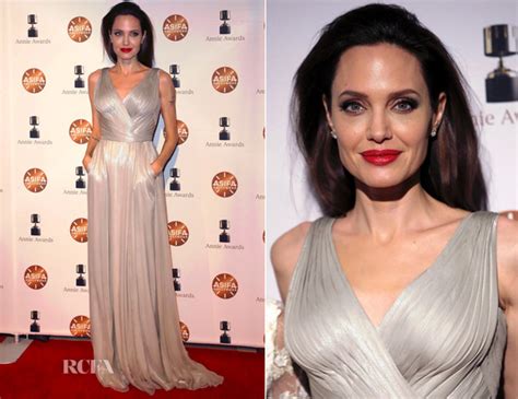 Angelina Jolie In Atelier Versace 45th Annual Annie Awards Red