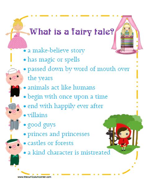Fairy Tale Reading Unit Nurseryrhymes Anchorchart Fairy Tales Unit