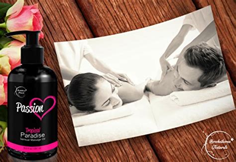 Passion Massage Oil For Couples Massage All Natural Tropical Paradise Scent With Almond