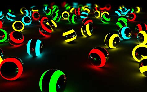 Light Balls Neon Wallpapers Wallpaper Cave