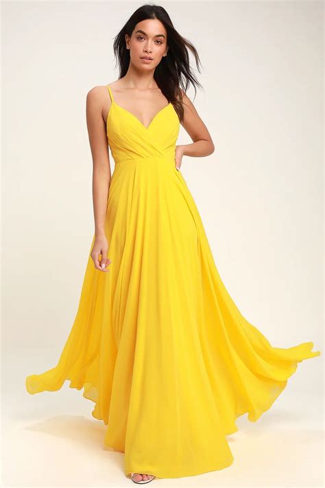 Pin By Kelly Murawski On Dresses Formal Wear Yellow Maxi Dress Yellow Maxi Yellow