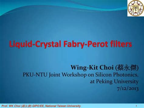 Ppt Liquid Crystal Fabry Perot Filters Powerpoint Presentation Free