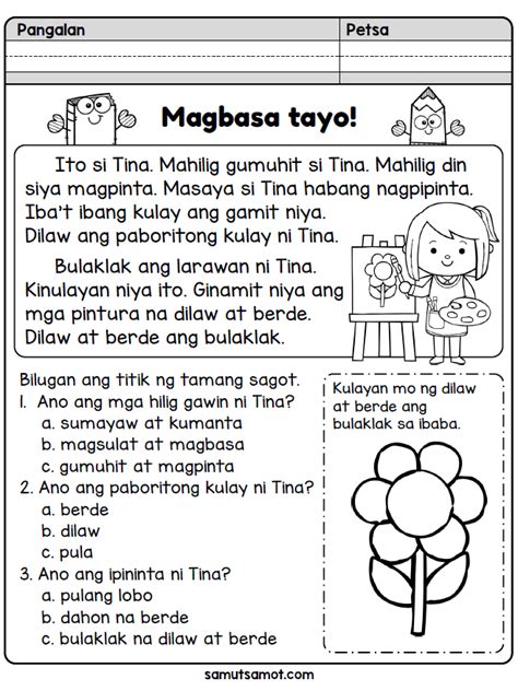 Filipino Reading Comprehension Worksheets For Grade 2 Vegan Divas Nyc