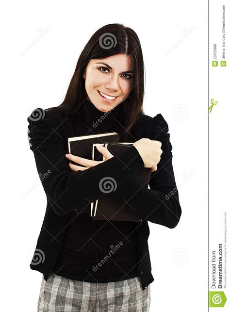 Beautiful Student Girl With Books Stock Image Image Of Holding