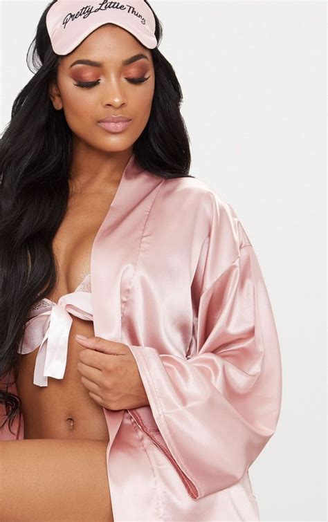 Dusty Pink Satin Robe Satin Robe Pink Satin Dusty Pink