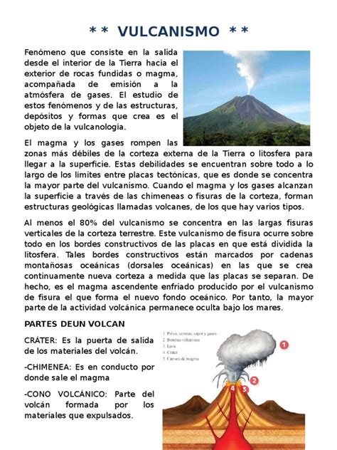 Vulcanismo Volcán Tipos De Erupciones Volcánicas