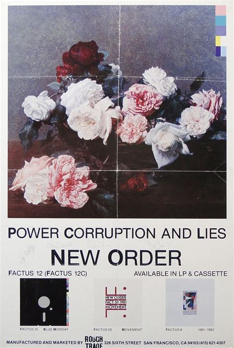Power Corruption And Lies Peter Saville 1983 Graphic Design Posters