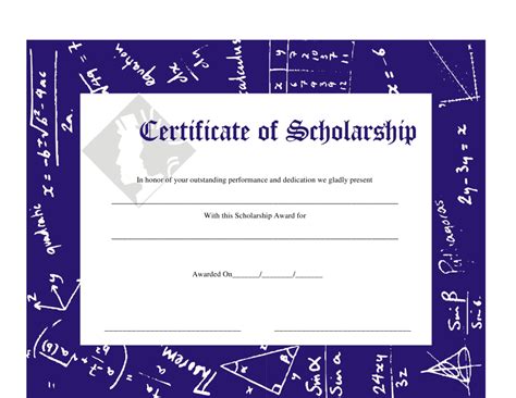 Scholarship Certificate Template Download Printable Pdf Templateroller