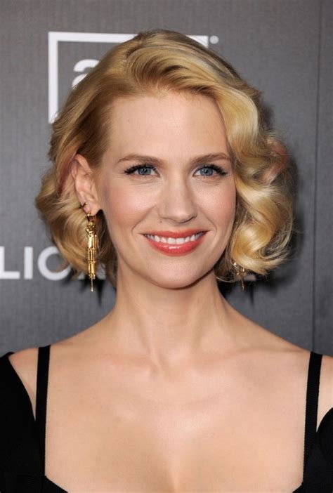 january jones chic short blonde curly bob hairstyle hairstyles weekly