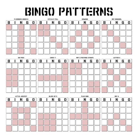Free Printable Bingo Patterns Aulaiestpdm Blog