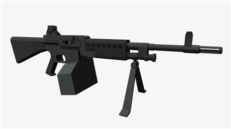 Low Poly M4 Lmg Modified 3d Model By Samanthacford 2450472 Sketchfab