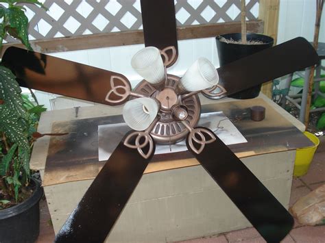 Replacing the old parts with new. Old ceiling fan rejuvenated | Ceiling fan, Ceiling, Decor