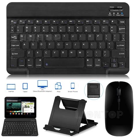 10 Inch Wireless Bluetooth Keyboardmouse For Samsung Tab A T510 S7