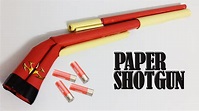 How to make a paper shotgun that shoots - YouTube