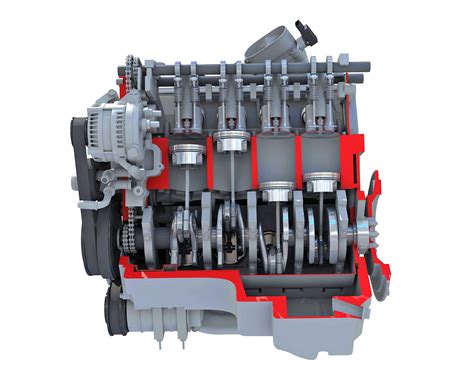 Cutaway V8 Engine 3d Model By 3d Horse