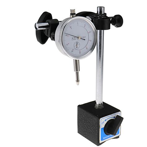 0 10mm Dial Test Indicator Dti Gauge And Magnetic Base Stand Clock Gauge