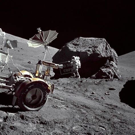 Astronaut Harrison H Schmitt Boulder Moonwalk Evas Apollo 17 12x12