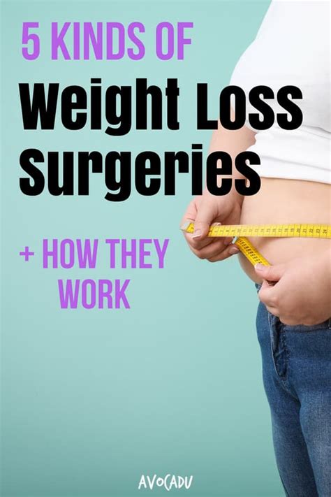 5 Kinds Of Weight Loss Surgeries And How They Work Avocadu