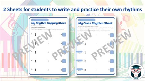 10 More Rhythm Clapping Sheets With Powerpoint Audio Files Teaching