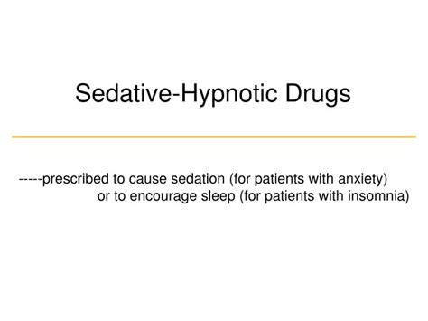 Ppt Sedative Hypnotic Drugs Powerpoint Presentation Free Download